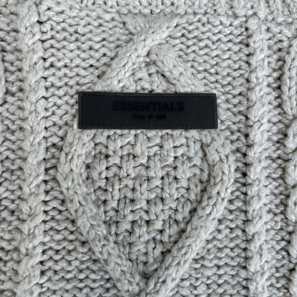 Essentials Cream Cable Knit Sweater - Picture 2 of 6